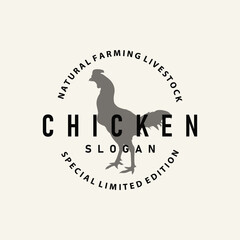 livestock design logo chicken farm simple minimalist silhouette for restaurant chicken