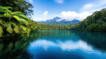 Tropical rainforest landscapes a serene abundance of nature