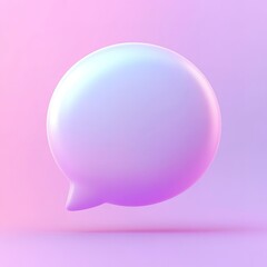 White and purple bubble with a purple and pink background