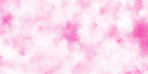 pink texture with clouds and grunge white stains, watercolor stain of pink paint with washes of watercolor, aquarelle paint paper textured canvas of pink soft color stains and splashes.