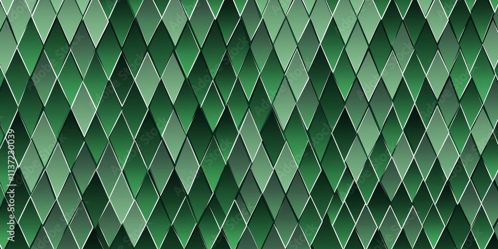 Aufkleber green diamond pattern creating stylish textured background