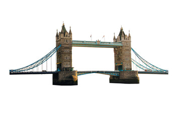 London Tower Bridge isolated transparent png	