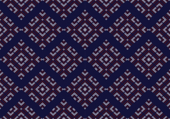 Seamless floral leaf vector pattern design with geometric pixels.