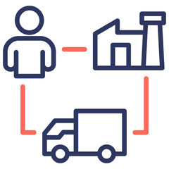 Fototapeta premium Supply Chain Icon