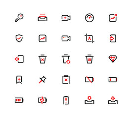 A Set Of Icons For A Phone App - Dual Tone