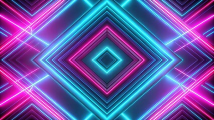 Fototapeta premium Abstract neon pattern in pink and cyan colors, neon, abstract, pattern, design, vibrant, colorful, pink, cyan, bright