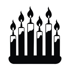 candle silhouette art