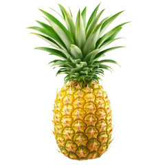 Fototapeta premium Fresh pineapple isolated on a white background. png