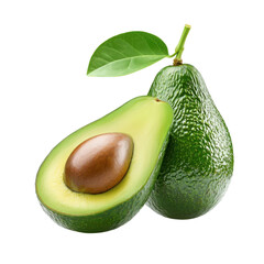Fresh avocado isolated on a white background. png