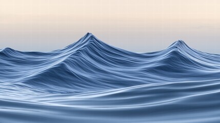 Abstract Blue Ocean Waves
