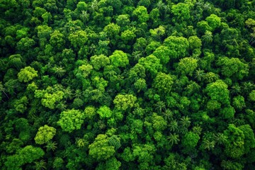 Lush Green Forest Aerial View Showcasing Diverse Canopy Patterns in National Geographic HD Style for Nature and Landscape Photography