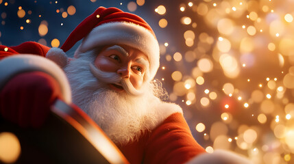 Santa Claus spreading holiday joy and magic.