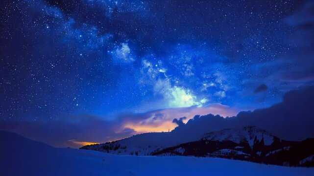 A Soft Light Glows in the Night Sky