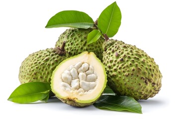 Soursop Isolated on White Background.