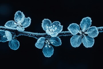 Frozen Delicate Blossoms