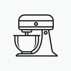Stand Mixer logo icon vector illustration isolated on white background.