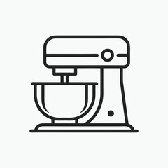 Stand Mixer logo icon vector illustration isolated on white background.