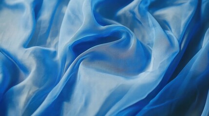 Fototapeta premium Abstract Blue Silk Fabric Texture