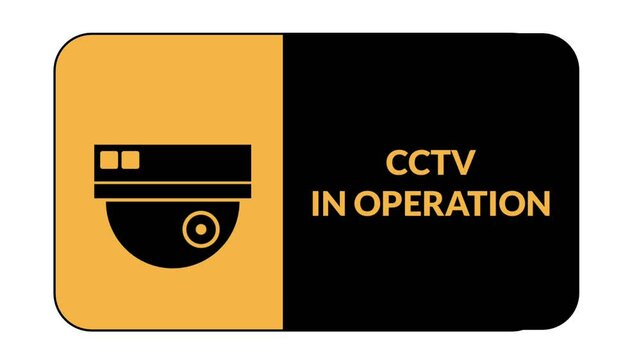 CCTV Camera icon animation with isolated background. Motion graphics. 