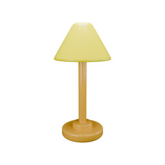 3d icon render table lamp isolated on white background