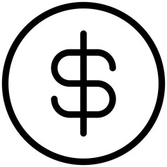 Dollar Line Vector, Icon Or Logo Sign Isolated Symbol Illustration Icon