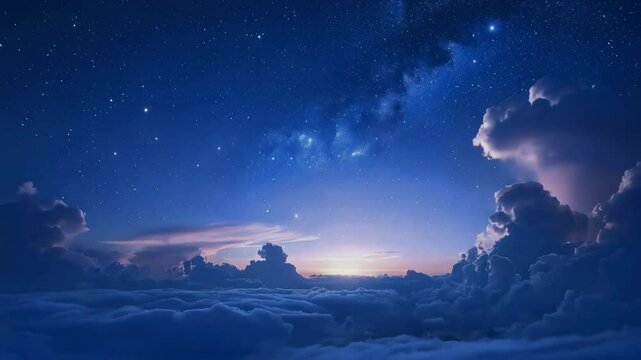 A Soft Light Glows in the Night Sky
