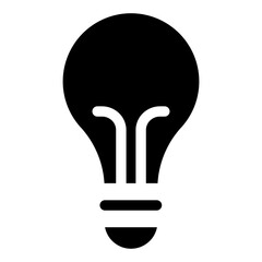 Bulb Vector, Icon Or Logo Sign Isolated Symbol Illustration glyph Icon