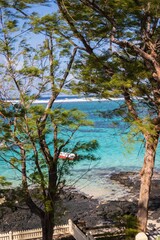 Scenic Beach View from a Tropical Balcony in Mauritius