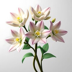 Naklejka premium pink and white lilies Elegant arrangement of pastel 