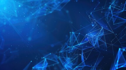 Abstract technology background, blue geometric shape technology lines.