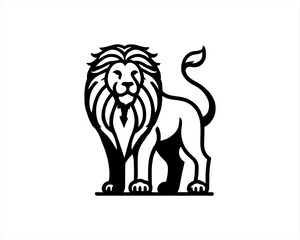 Lion Full Body Logo Icon Vector