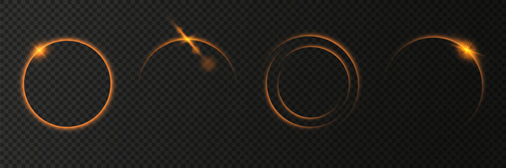 Set of realistic total solar eclipse