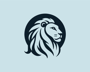 Lion Logo Design Vector Template. Lion Head Logo Icon Vector illustration.
