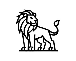 Lion Full Body Logo Icon Vector