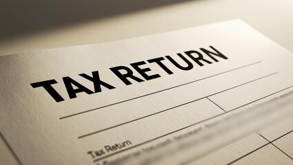 A close-up of a tax return form, highlighting the importance of accurate financial documentation during tax season.