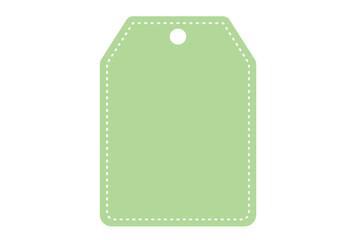 縫い目のような点線の入った荷札型のフレーム　主線なし