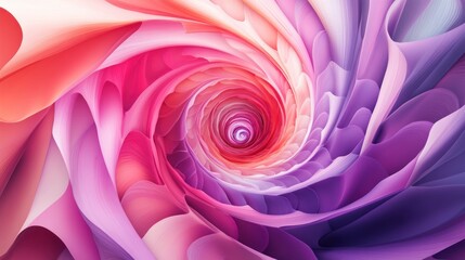 A swirling pattern of soft pink and purple hues creating a mesmerizing spiral effect.