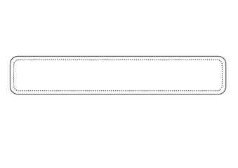 縫い目のような点線の入ったフレーム　角丸の長方形　主線あり