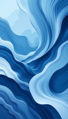 Fototapeta premium Soft Blue abstract background. Dynamic shapes composition. Vector illustration