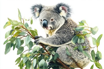 Obraz premium Koala Bear in Eucalyptus Tree