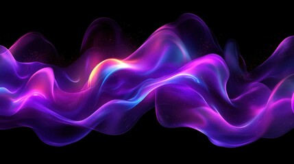 Abstract Purple and Blue Energy Waves