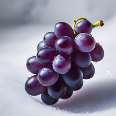 bunch of grapes on a black background