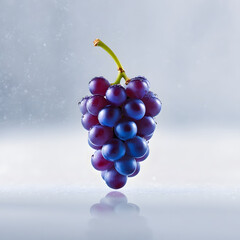bunch of grapes on a blue background