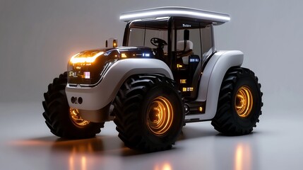 Obraz premium Futuristic Autonomous Electric Tractor Design Concept