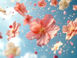 balloons, bright, refreshing colors in the sky