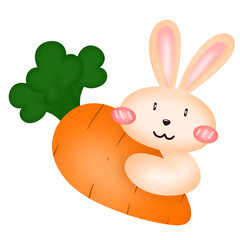 rabbit with carrot