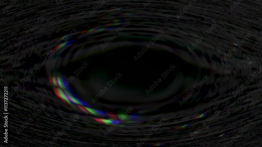 Aufkleber heavily distorted eye abstract shape in fast animation