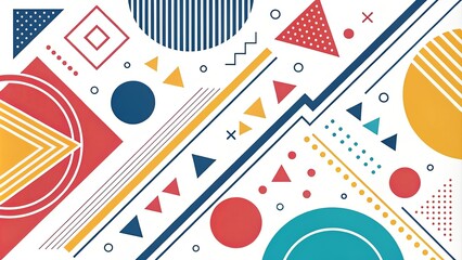 Obraz premium A colorful background with many shapes and circles