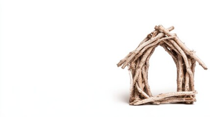 Fototapeta premium Rustic Twig House Cottagecore Home Decor Natural Crafts