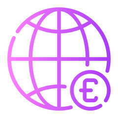 euro gradient icon